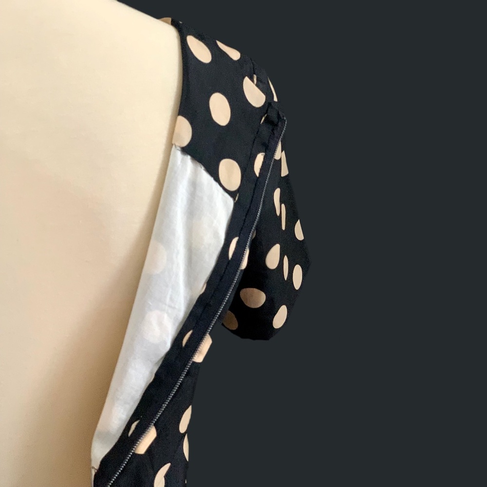 Vintage Silk Polka-Dot Crop Top | EXCELLENT! - Picture 6 of 9